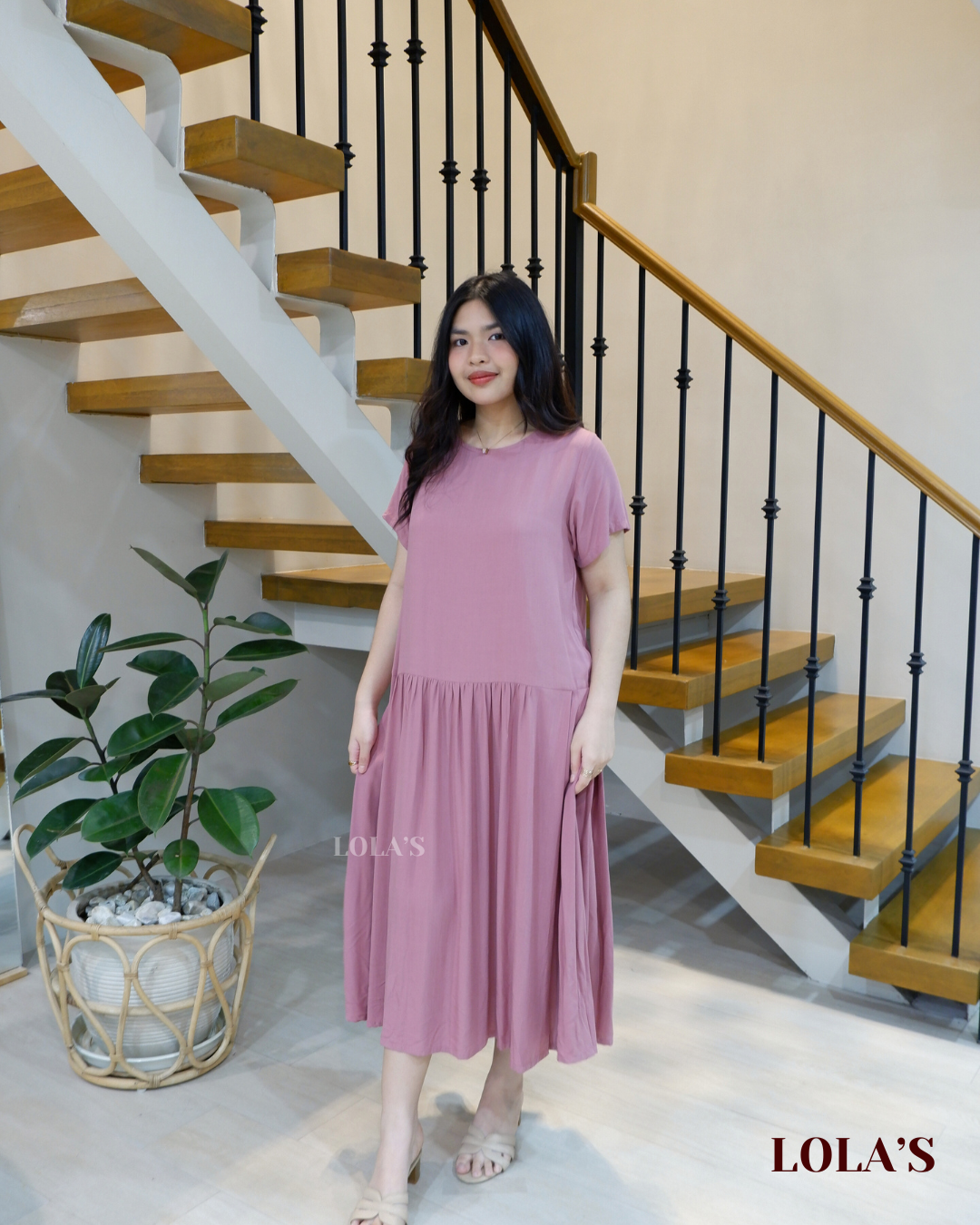 Mina Dress (Old Rose)