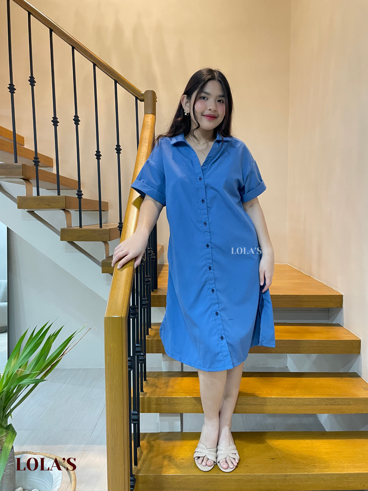 Kelsey Polo Dress (New Cerulean Blue)