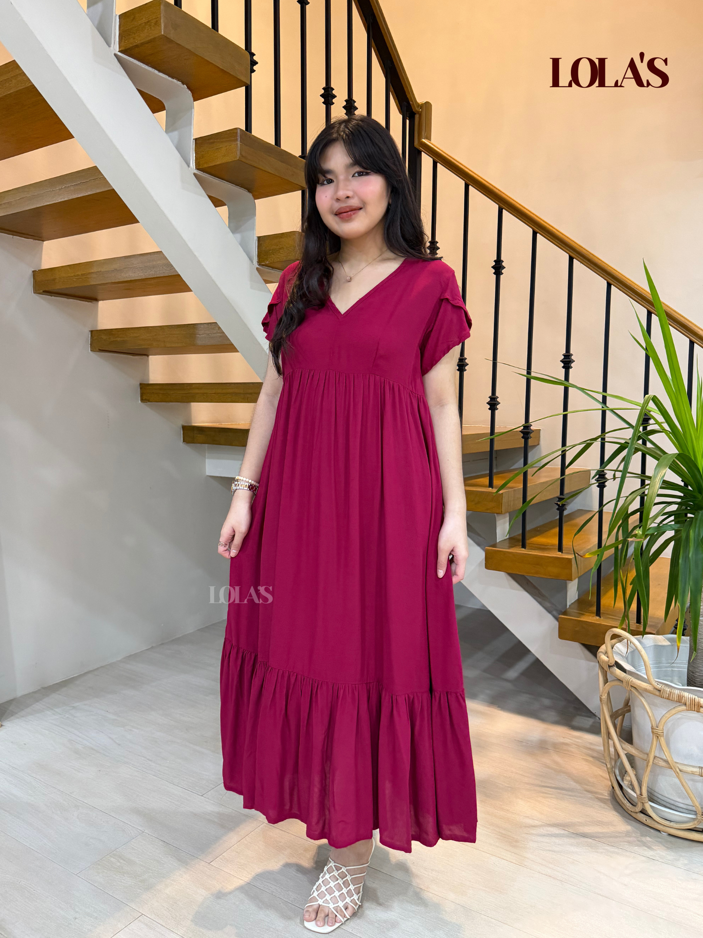 Jane Dress (Maroon)