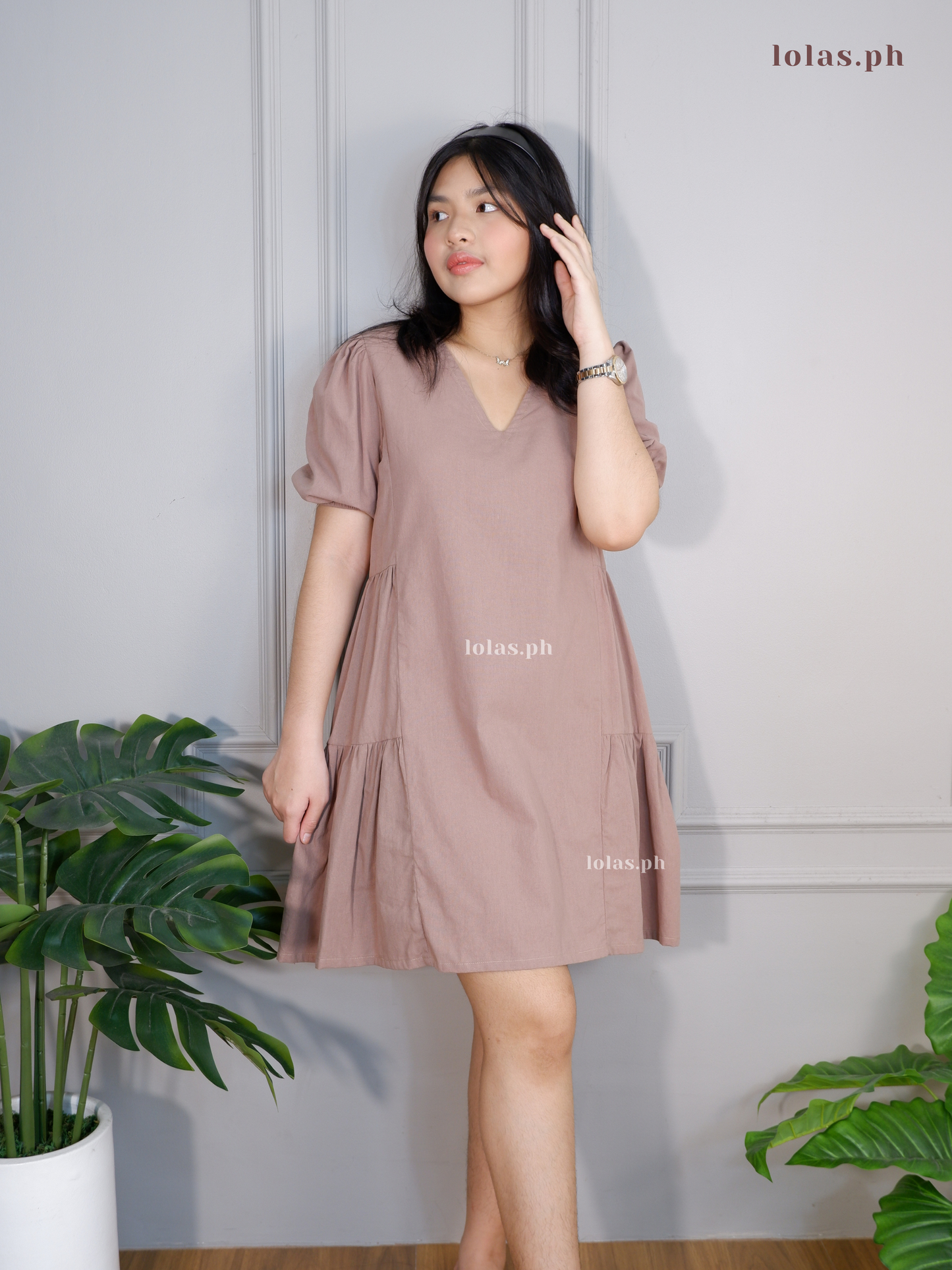 Jaegen Dress (Warm Taupe)