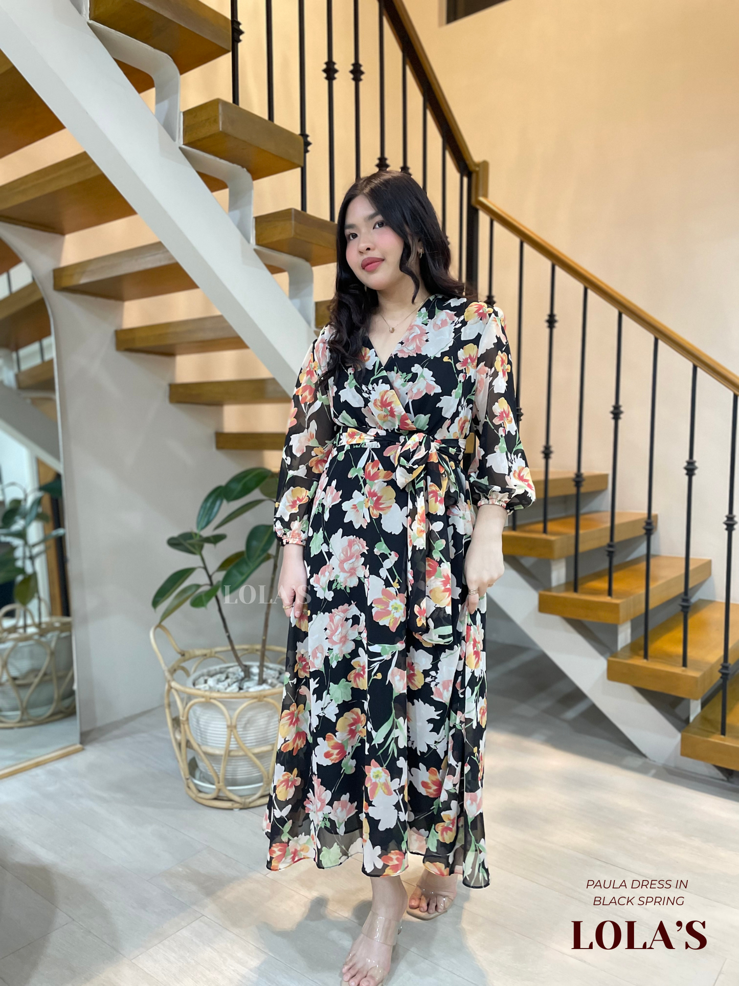 Paula Dress (Black Spring)