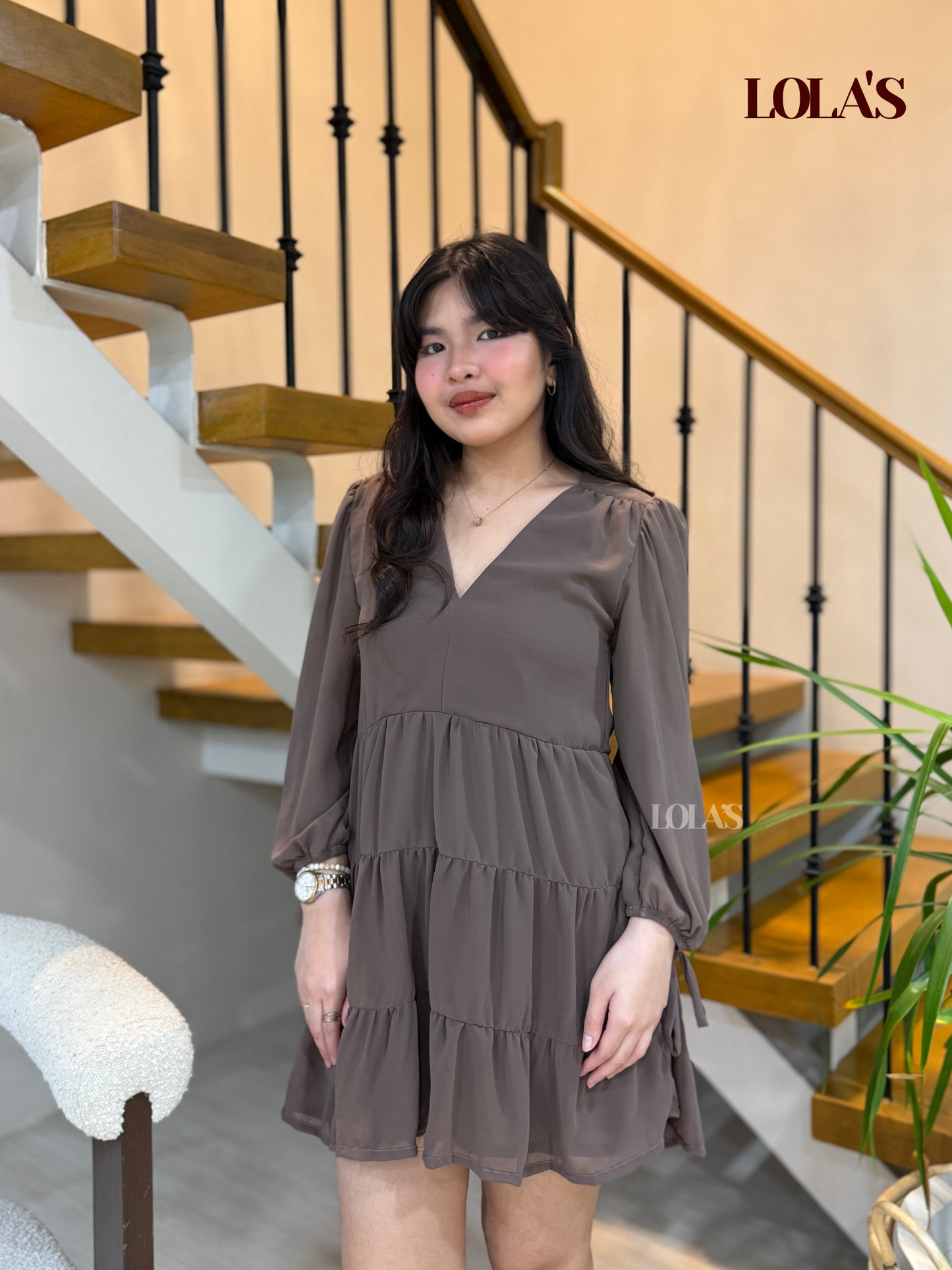 Monina Dress (Taupe)