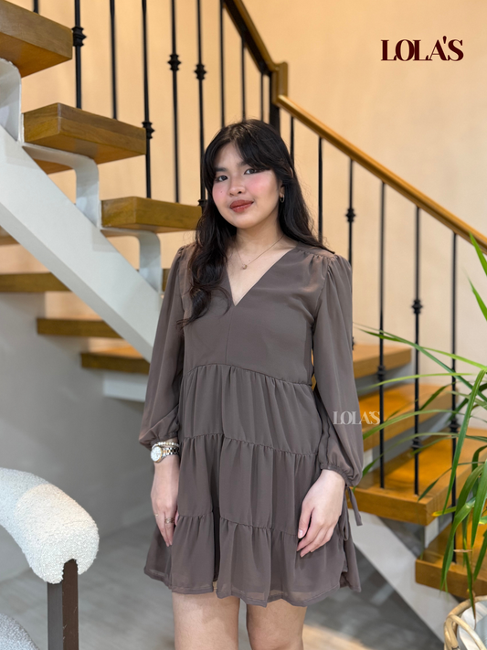 Monina Dress (Taupe)