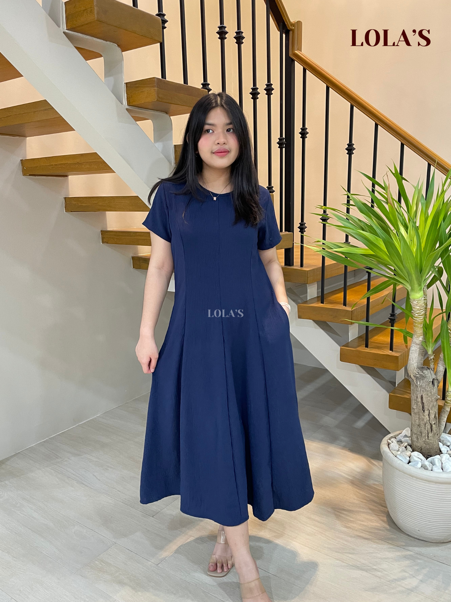 Kathleen Dress (Navy Blue)