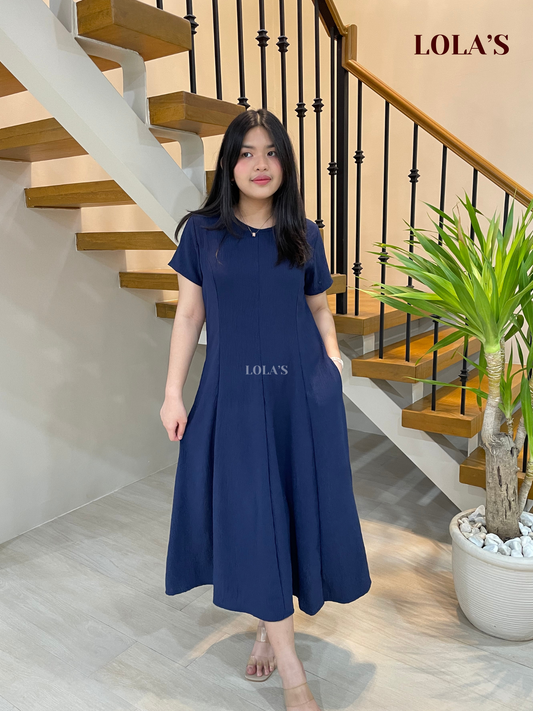 Kathleen Dress (Navy Blue)