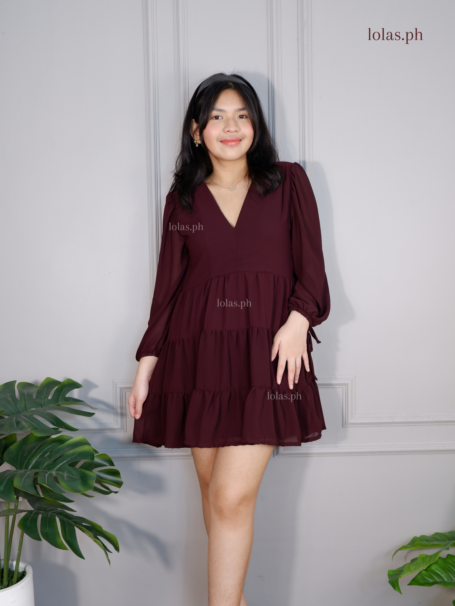 Monina Dress (Raisin)