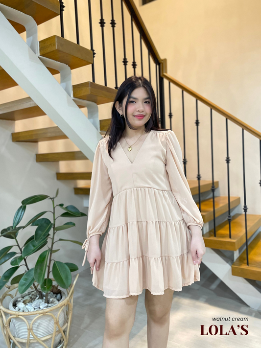 Monina Dress (Walnut Cream)