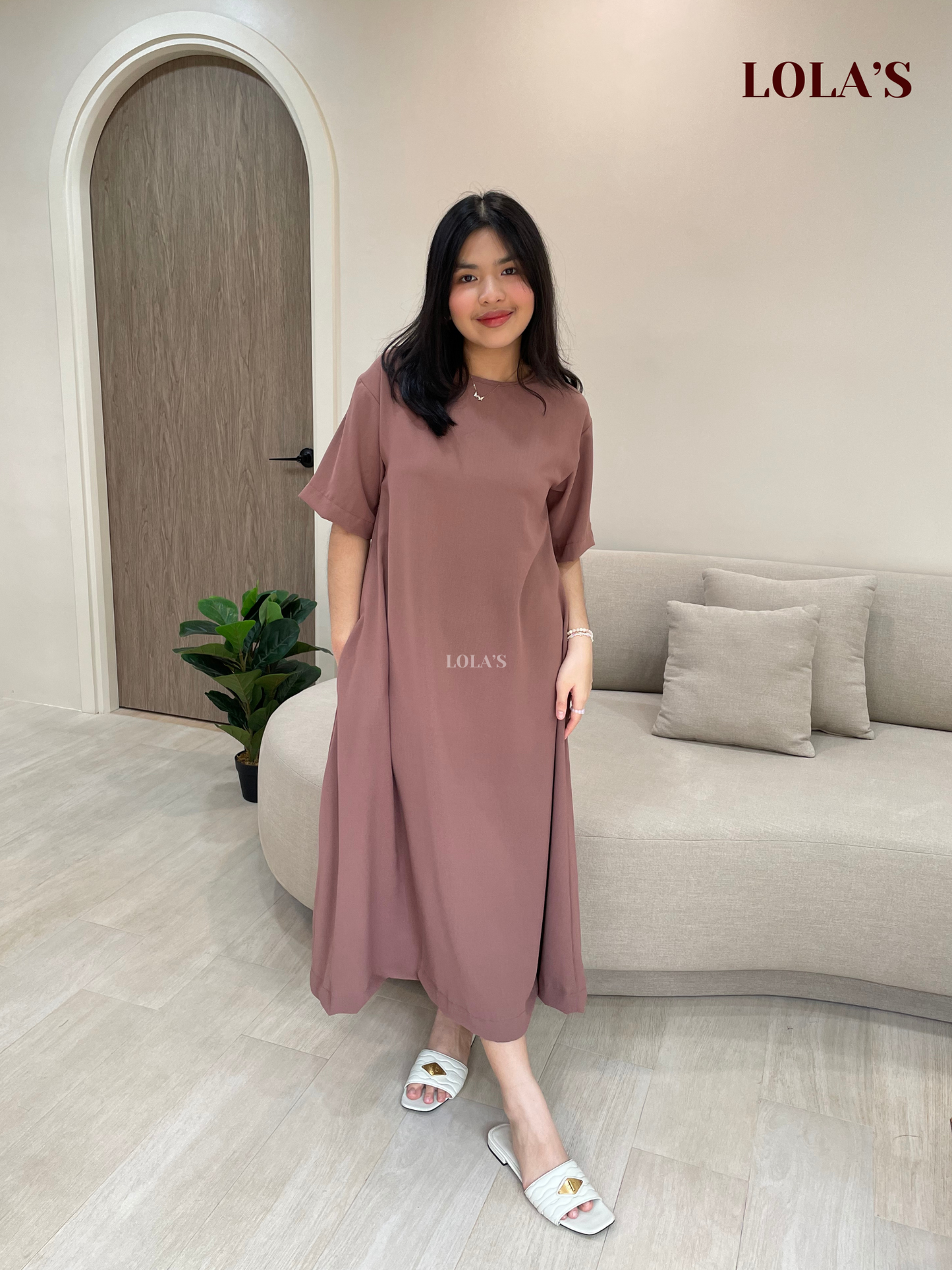 Luna Dress (Dark Taupe)