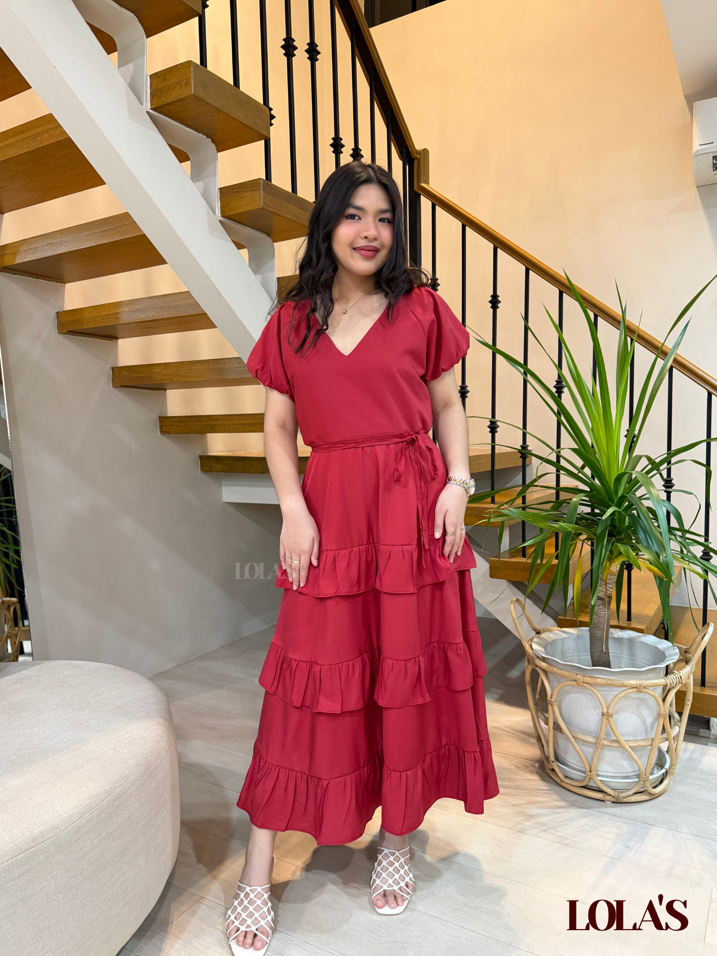 Melai Dress (Crimson Red)