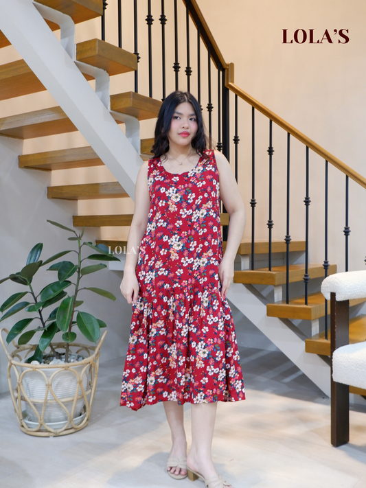 Sita Dress (Rosy Red)