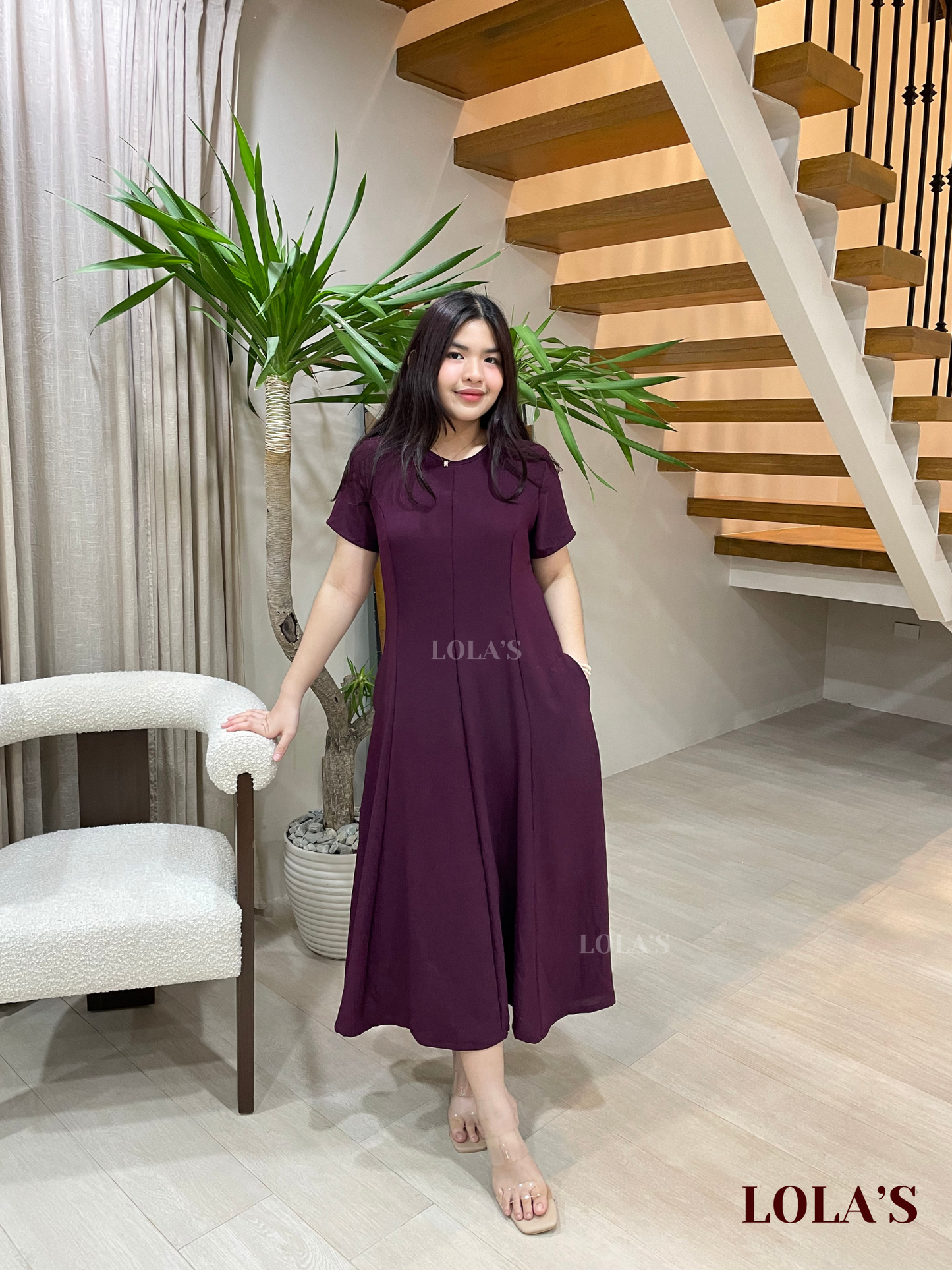 Kathleen Dress (Plum)