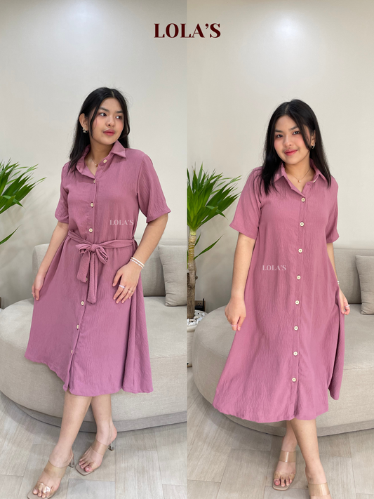 Alexa Polo Dress (Mauve)