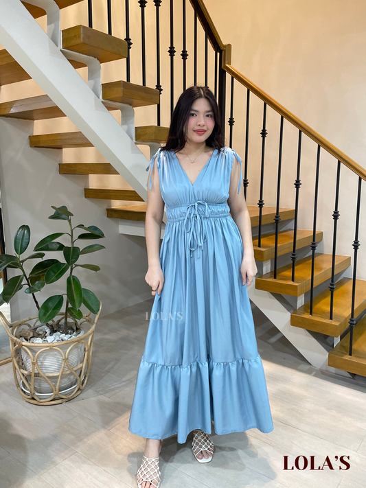 Adeline Dress (Steel Blue)