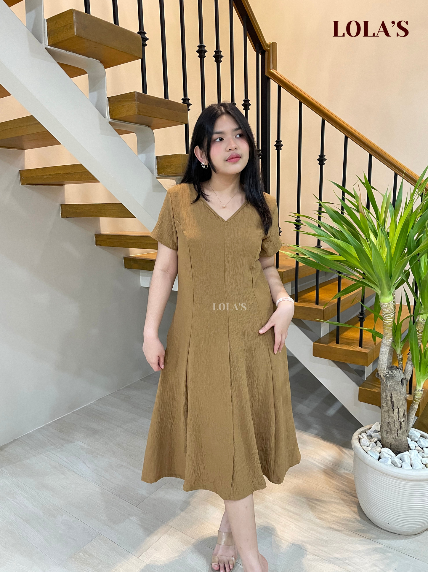 Reema Dress (Chestnut)