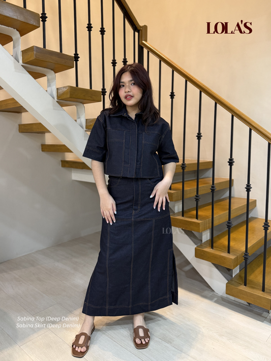 Sabina Top (Deep Denim)