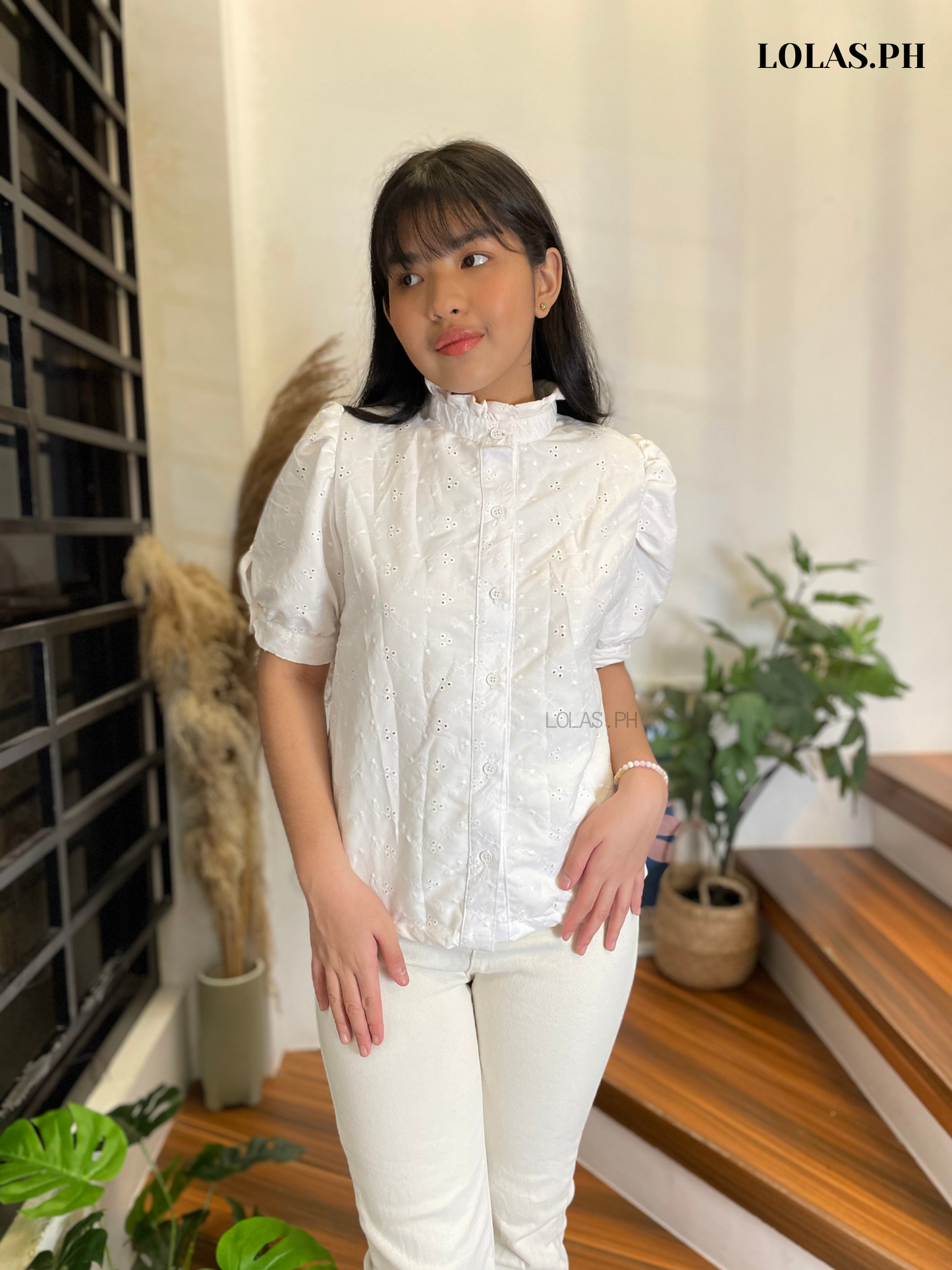 Guinevere Top (White Eyelet)