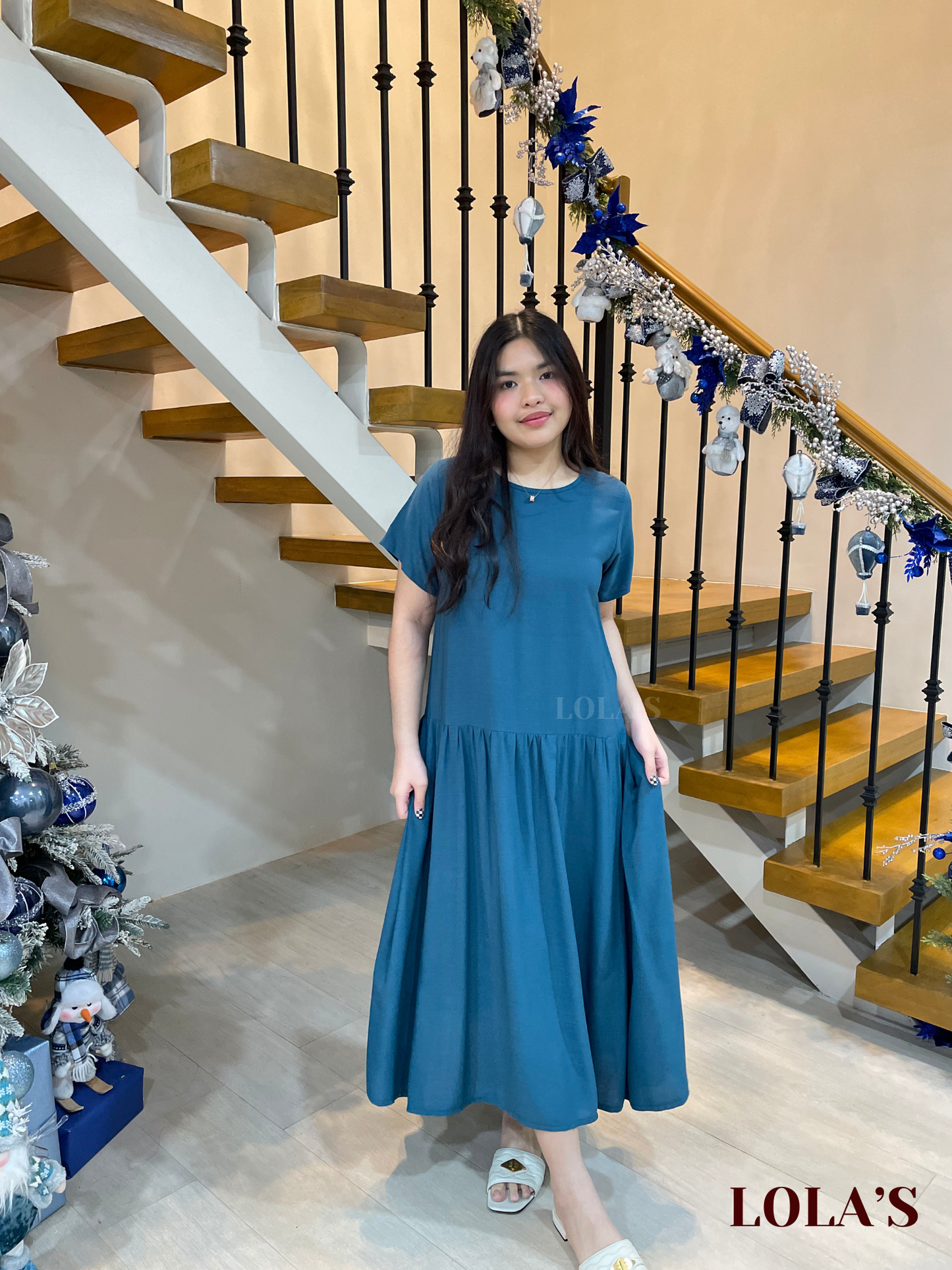 Mina Dress (Blue Green)