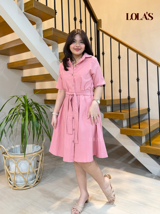 Alexa Polo Dress (Old Rose)