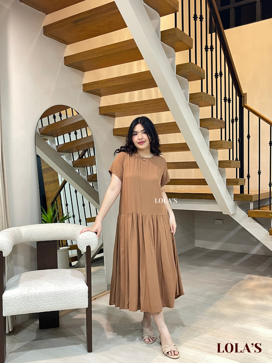 Mina Dress (Tan Brown)