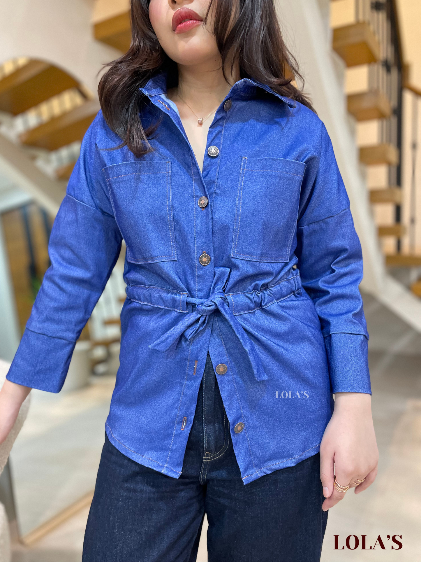 Julienne Top (Light Denim)