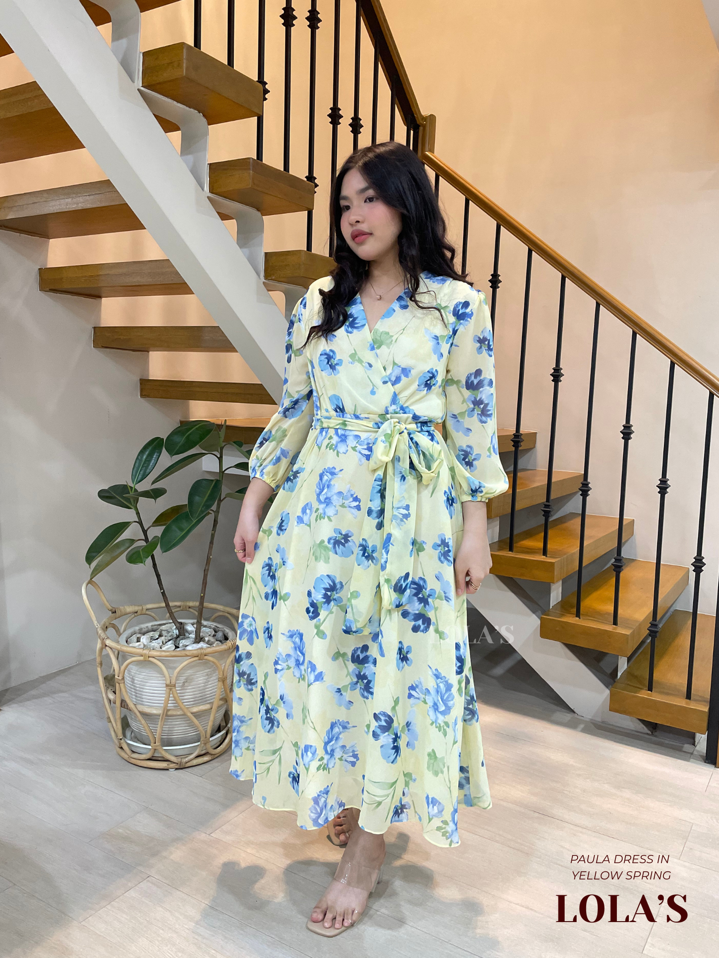 Paula Dress (Yellow Spring)