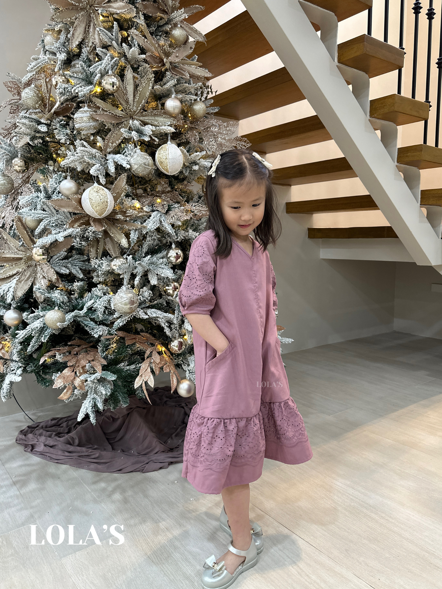 Priscilla Dress Kids (Mauve)