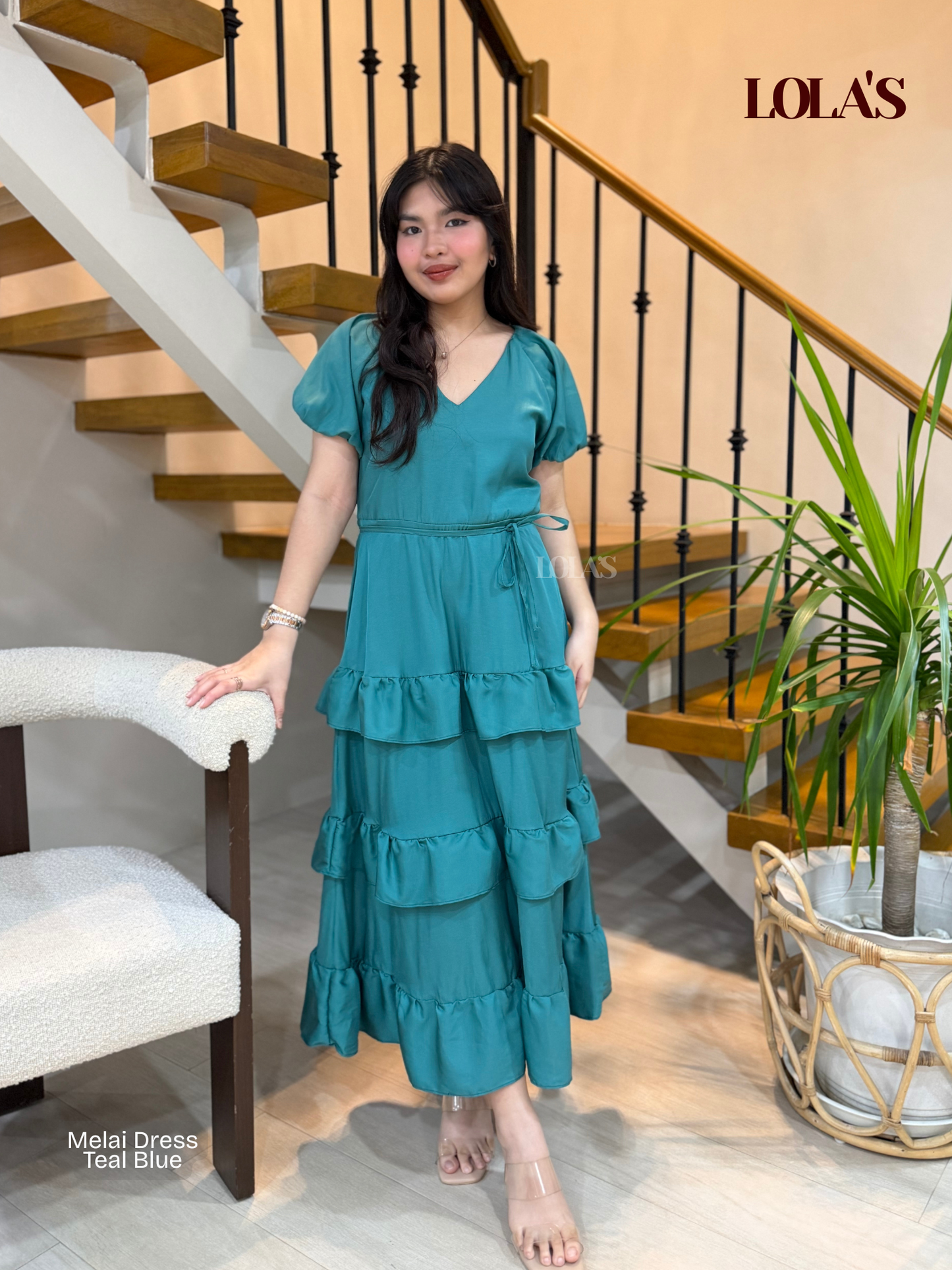 Melai Dress (Teal Blue)