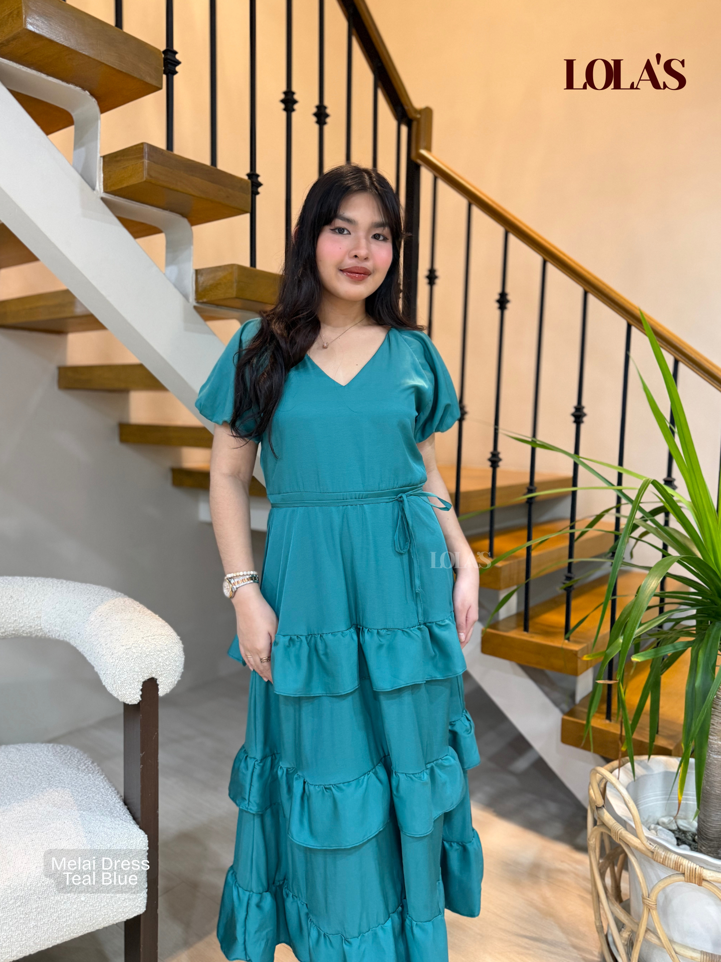 Melai Dress (Teal Blue)