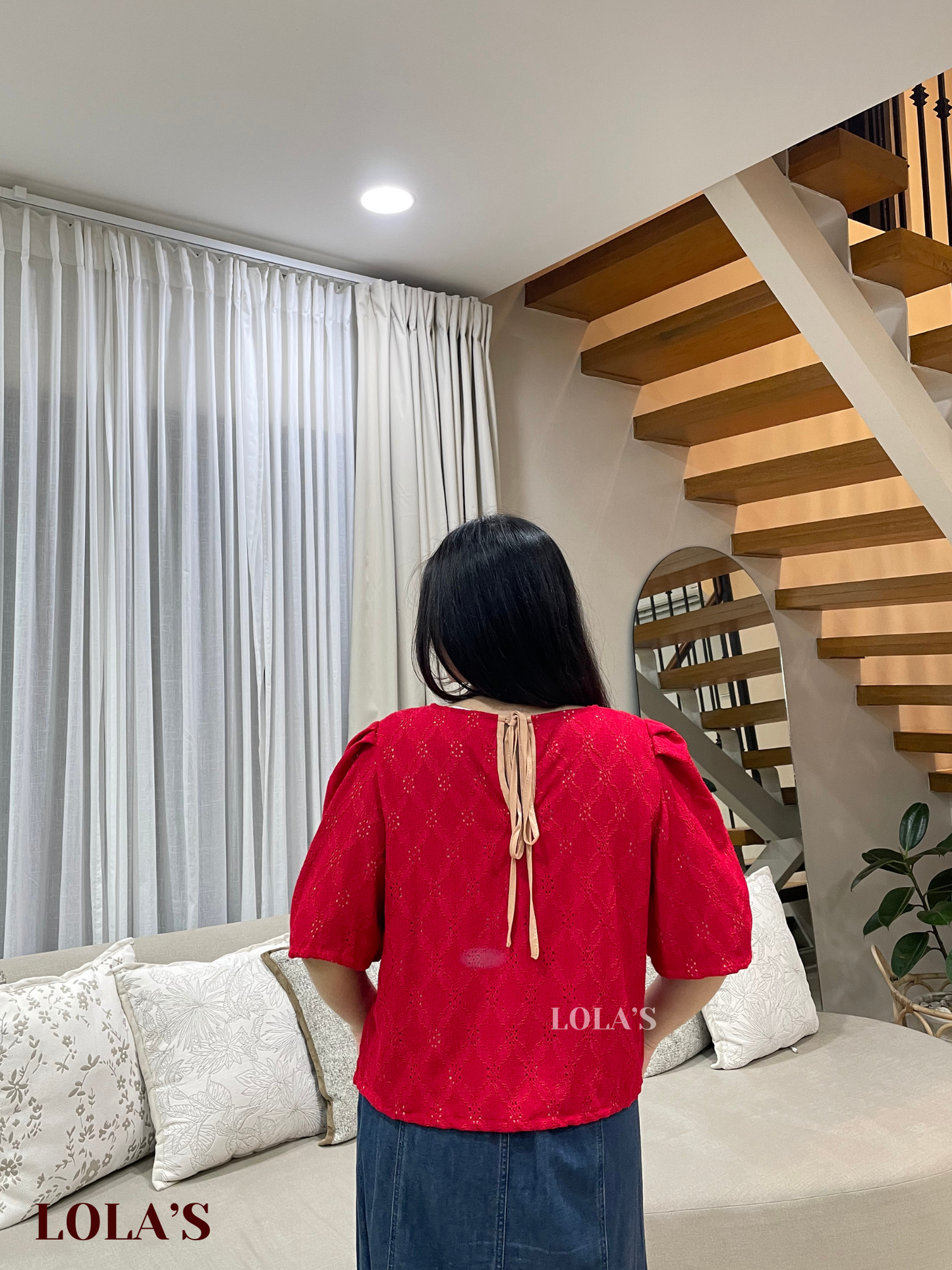 Vivian Top (Scarlet Lace)