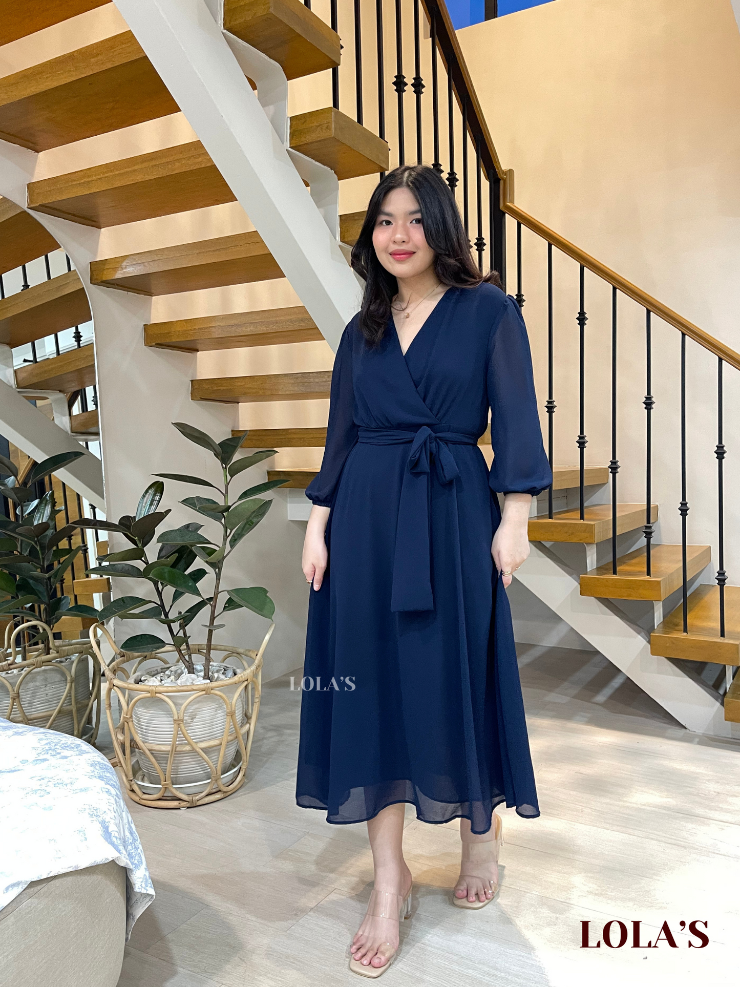 Paula Dress (Navy Blue)