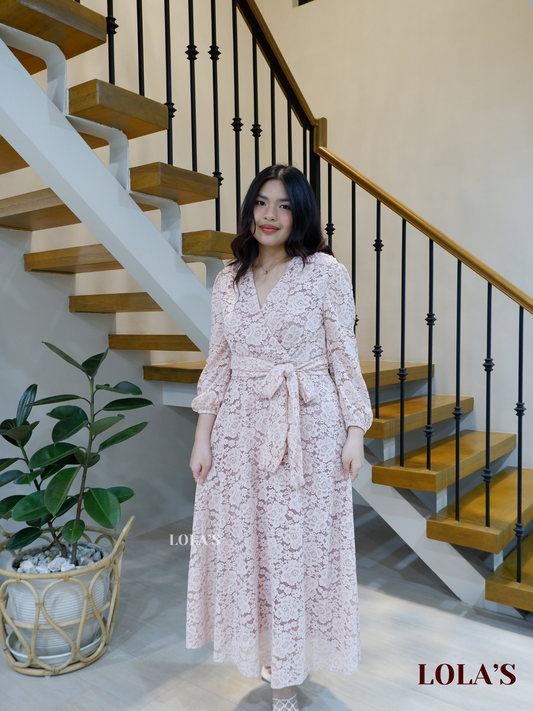 Paula Dress (Pink Lace)