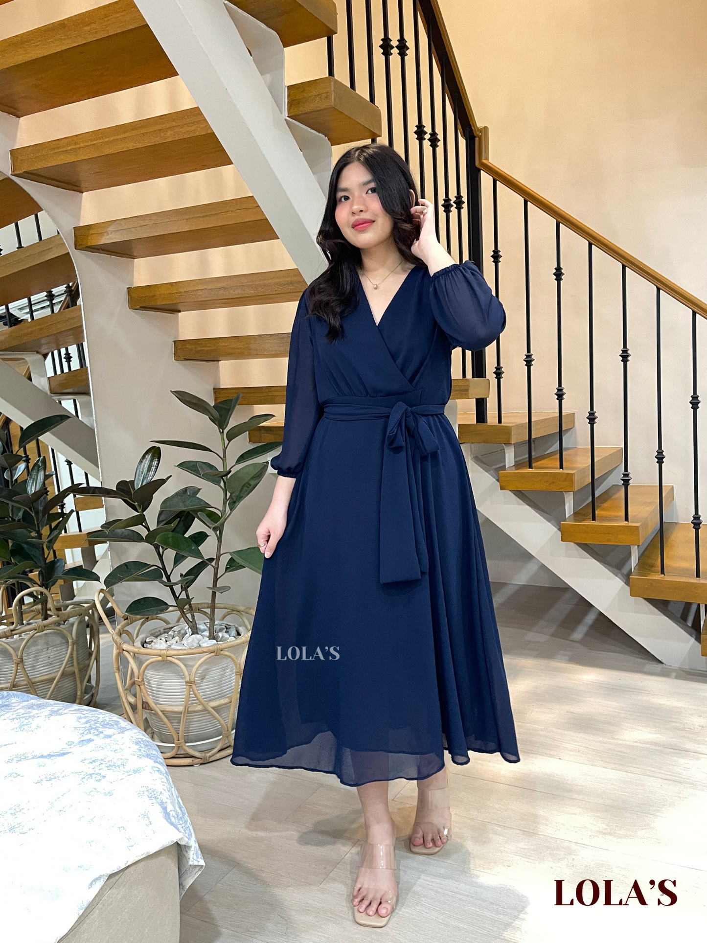 Paula Dress (Navy Blue)