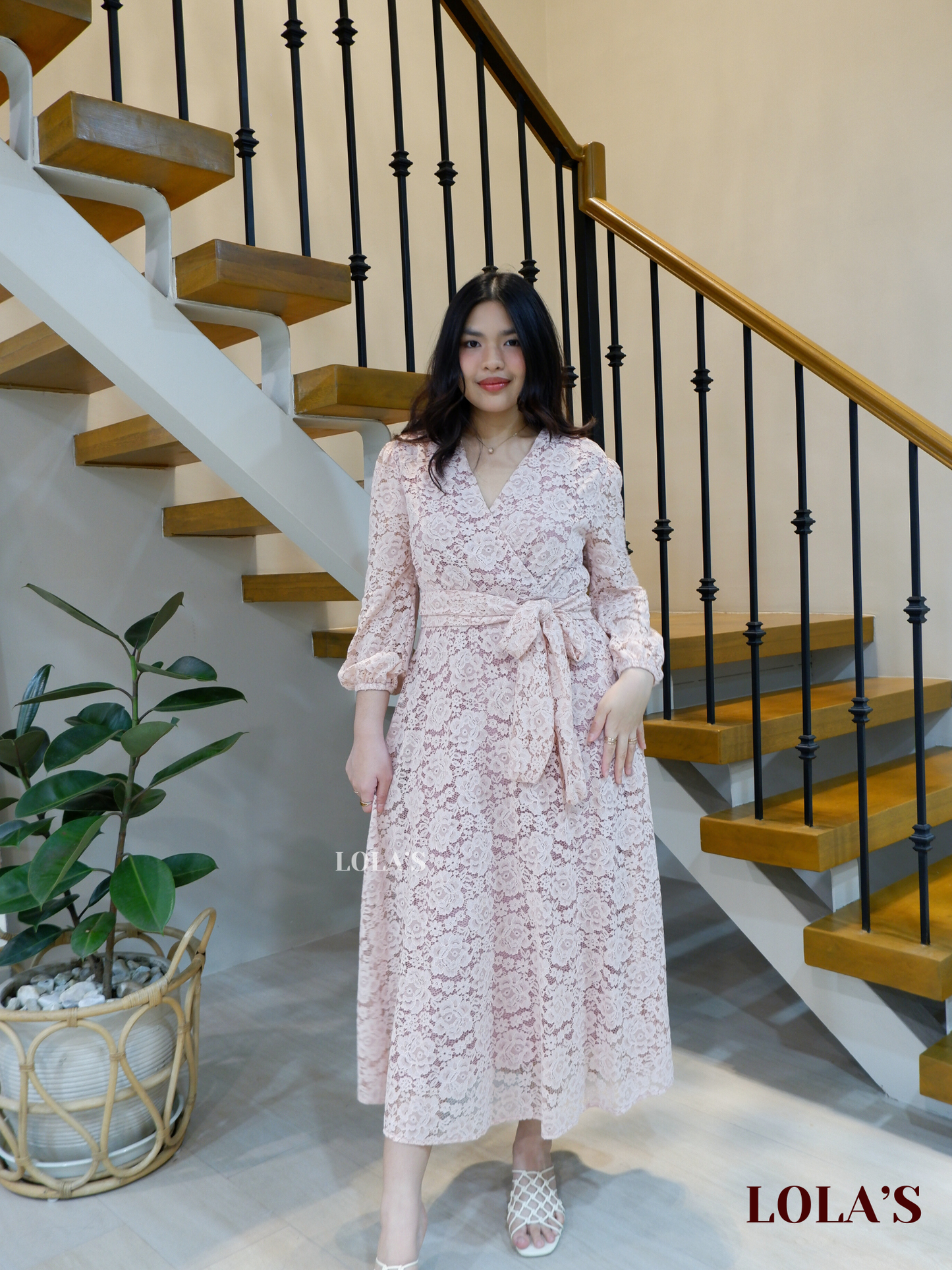 Paula Dress (Pink Lace)