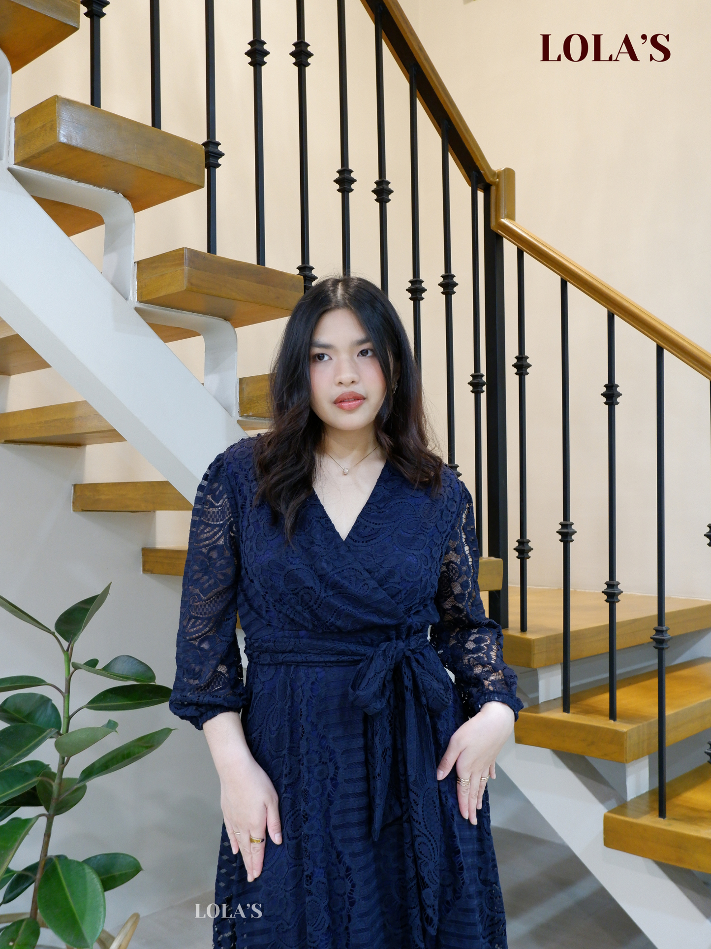 Paula Dress (Blue Paisley Lace)