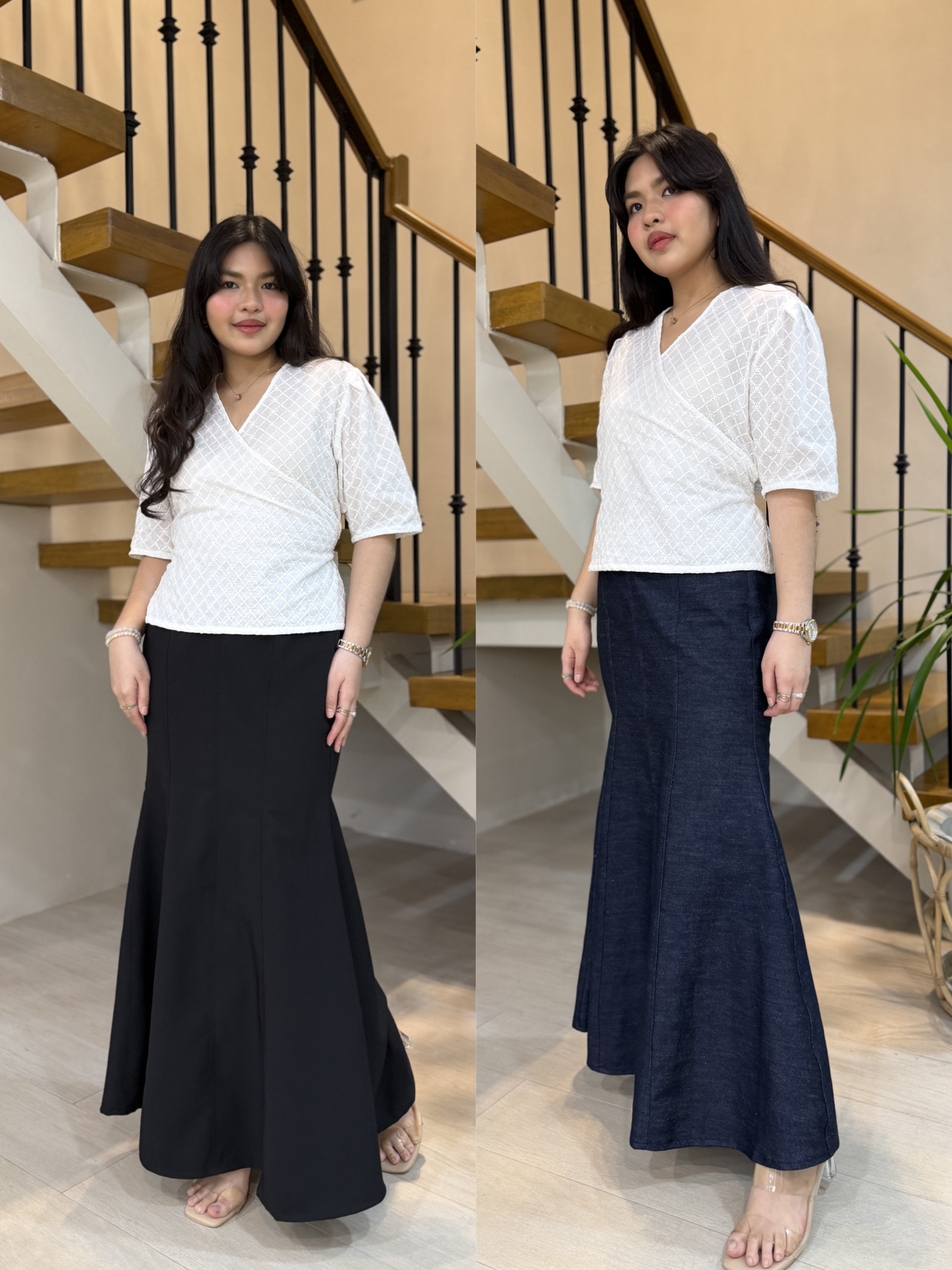 Maria Clara Top (White Eyelet)