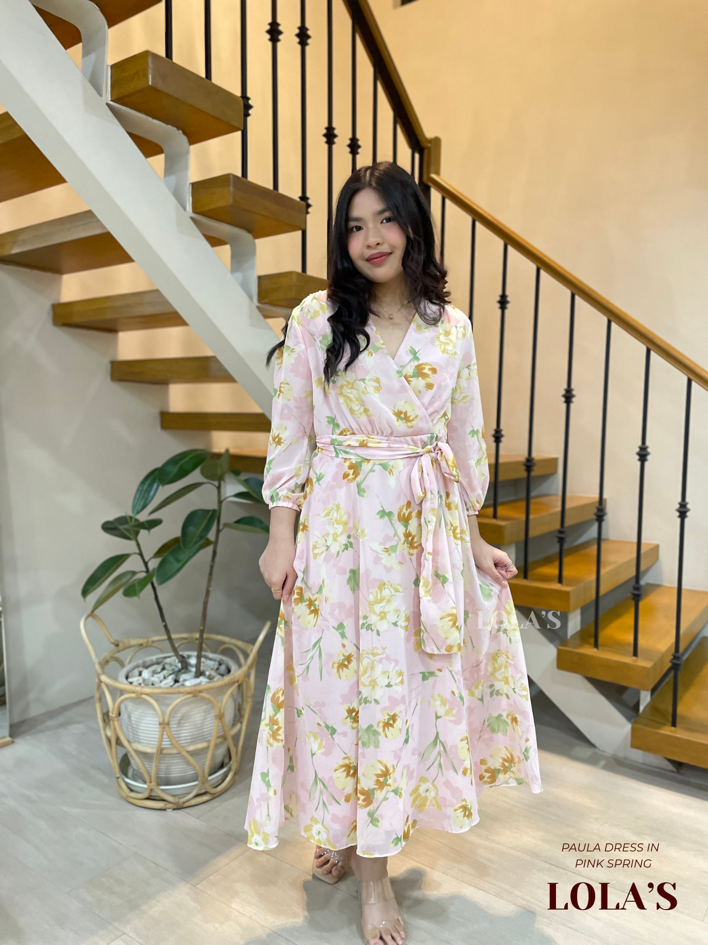 Paula Dress (Pink Spring)