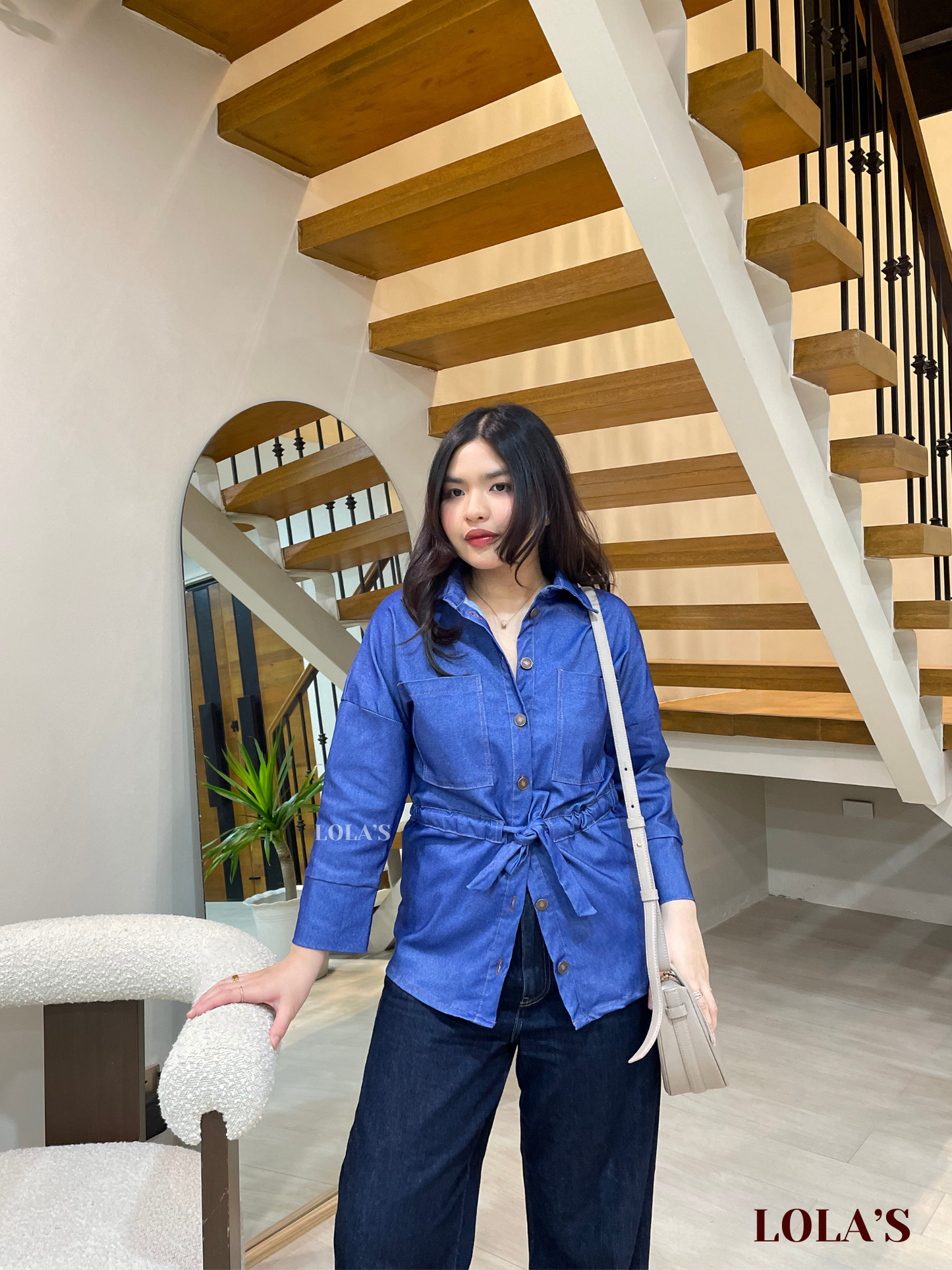 Julienne Top (Light Denim)
