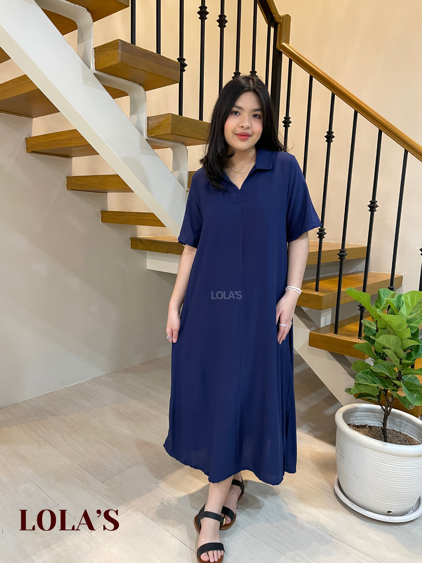 Camille Dress (Navy Blue)