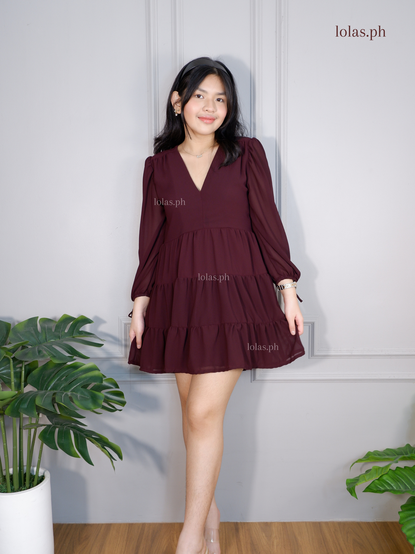 Monina Dress (Raisin)