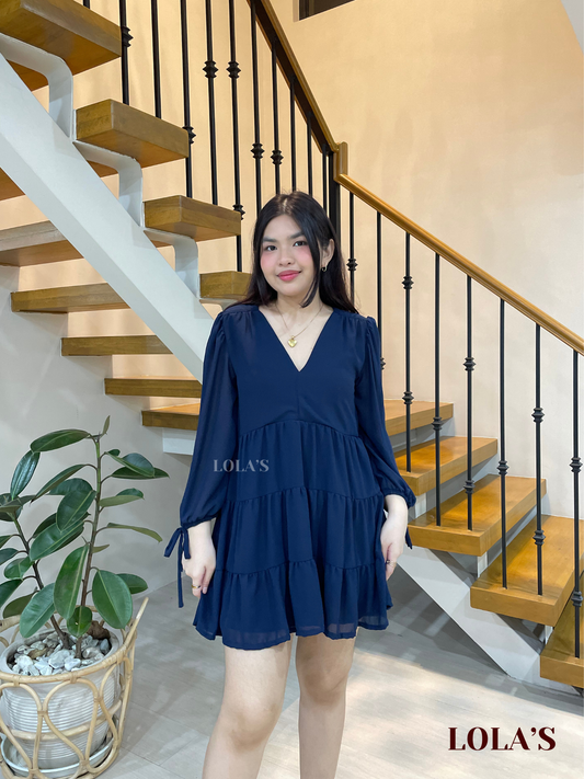 Monina Dress (Navy Blue)
