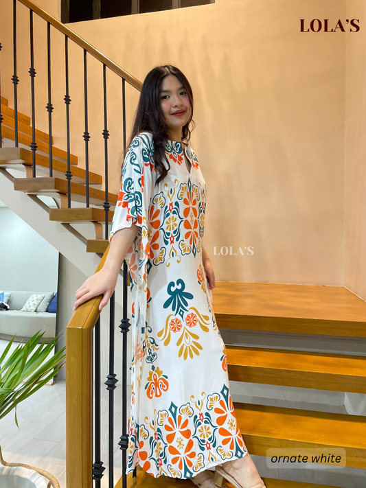 Donya Dress (Ornate White)