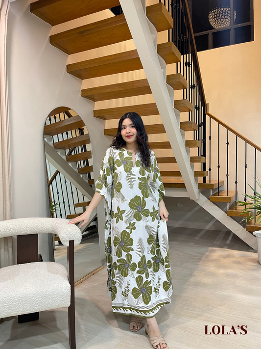 Donya Dress (Olive Blossoms)