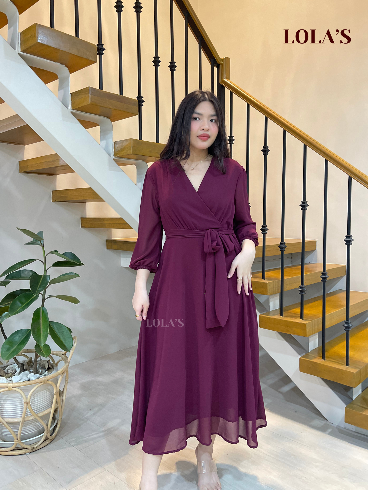Paula Dress (Merlot)