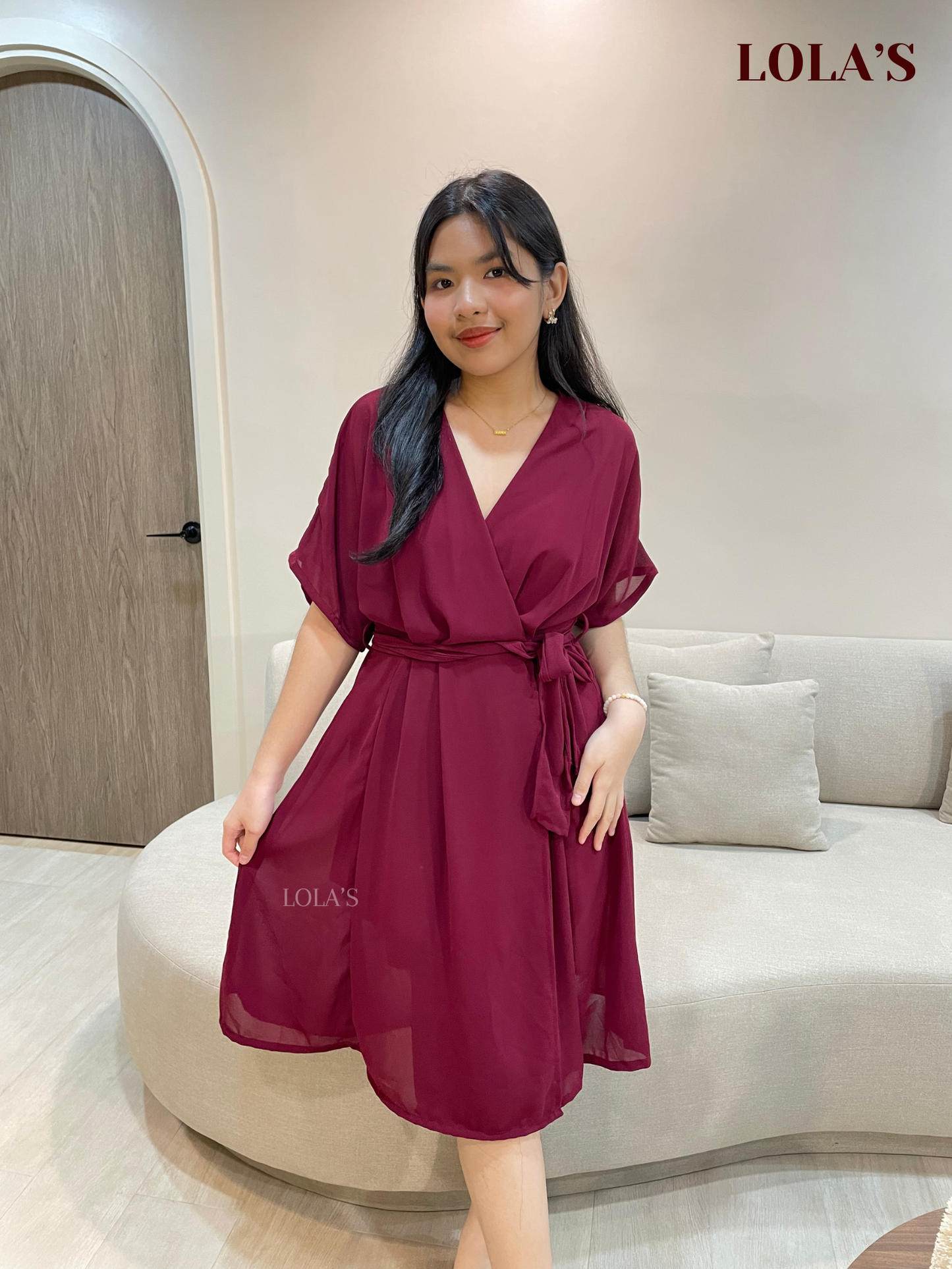 Linda Dress (Wine)