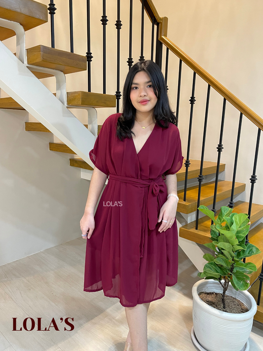 Linda Dress (Wine)