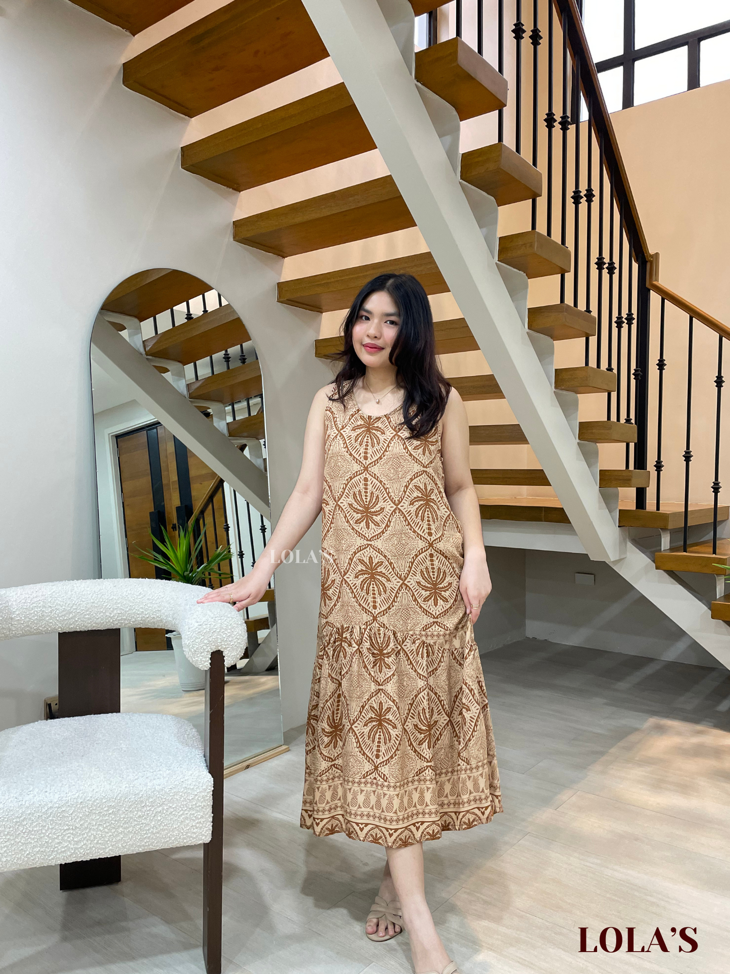 Sita Dress (Brown Palm Springs)