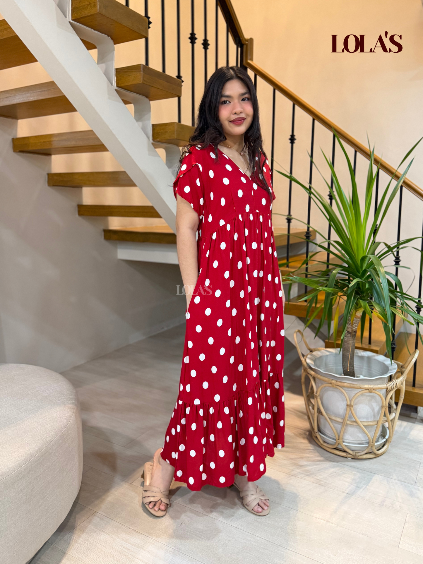 Jane Dress (Red Dots)