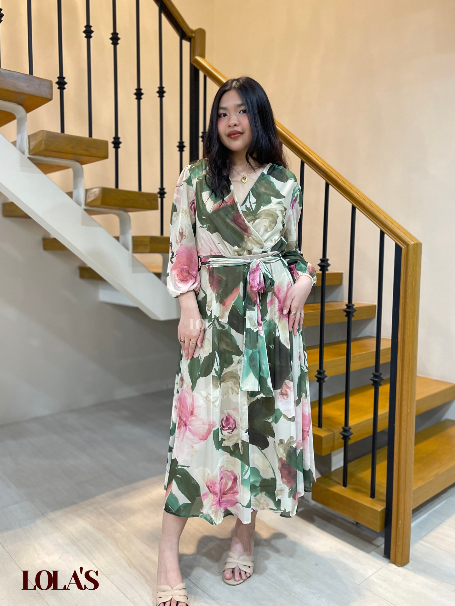 Paula Dress (Viridian Bloom)