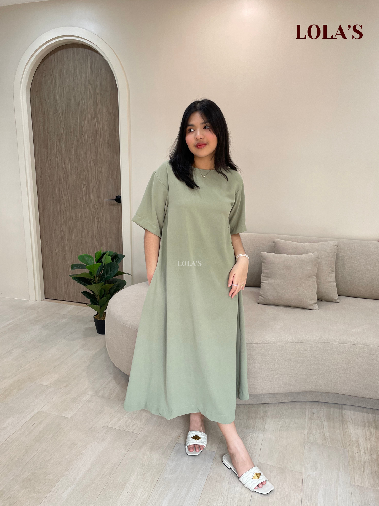 Luna Dress (Sage Green)