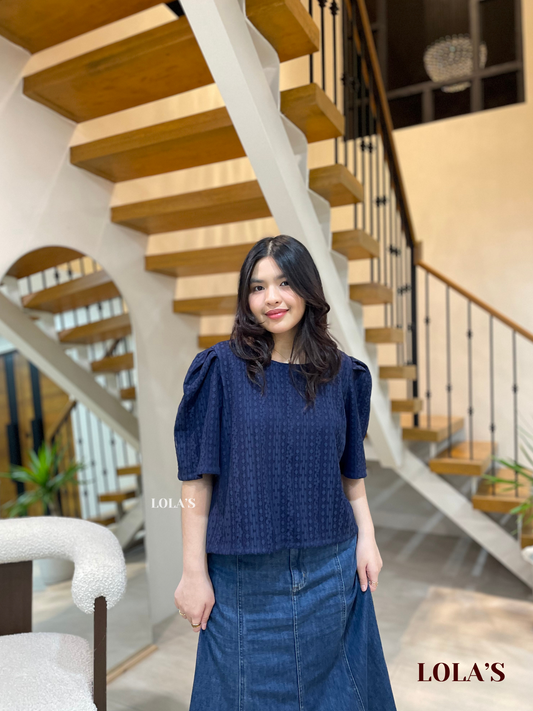 Vivian Top (Blue Vintage Lace)